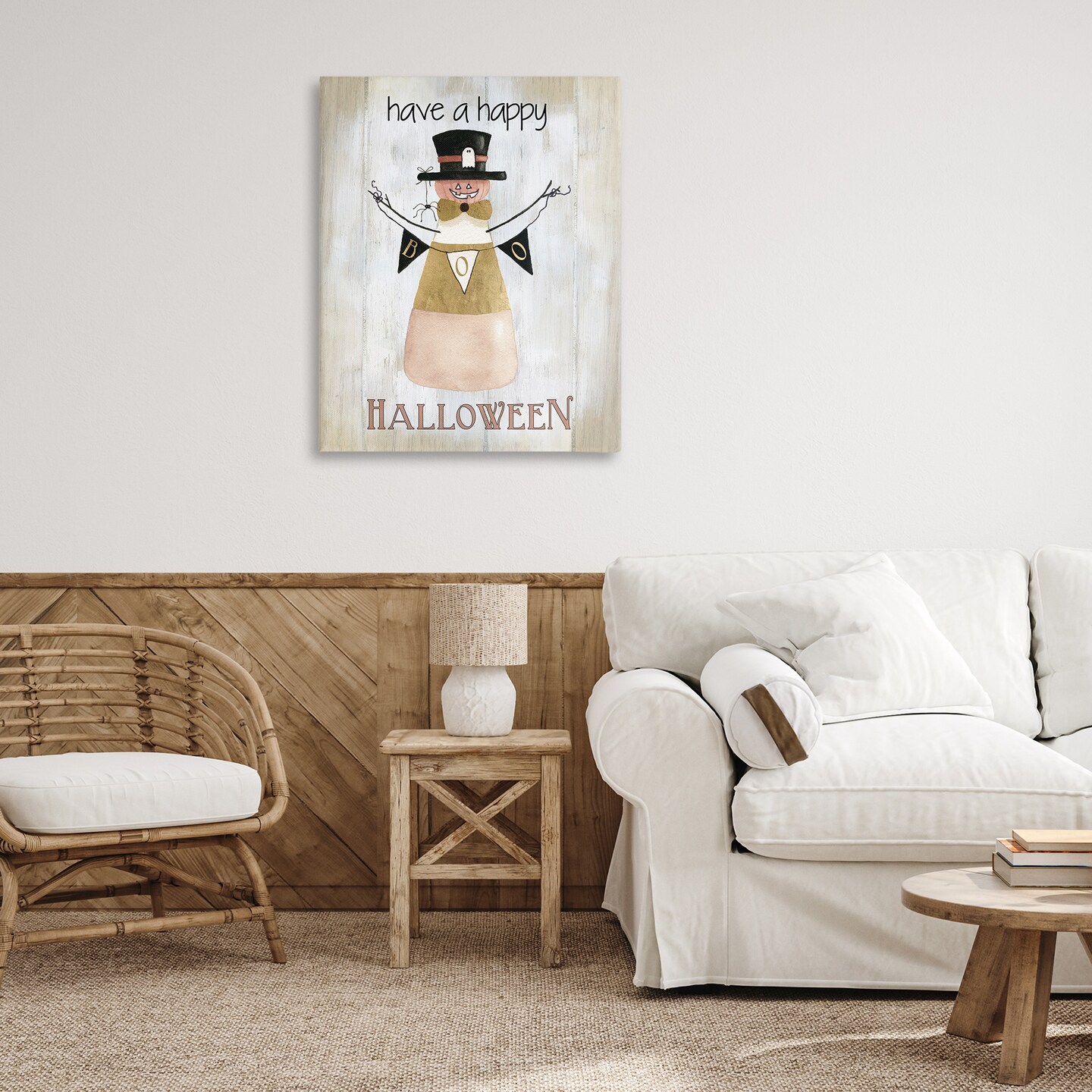 Stupell Industries Halloween Candy Corn Canvas Wall Art Design by Livi + Finn