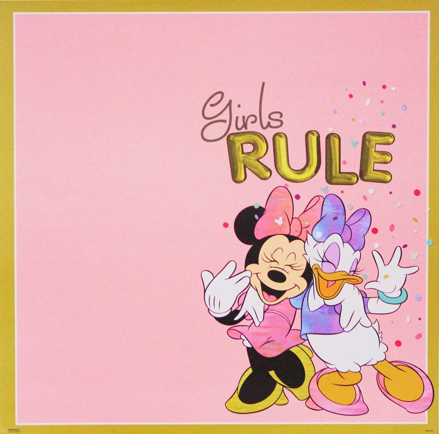 Disney Minnie Mouse &#x26; Daisy Duck Girls Rule 12x12 Scrapbook Paper