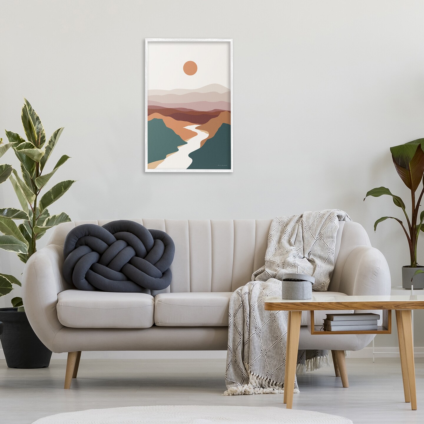 Stupell Industries Natural Mountain Valley Framed Giclee Wall Art Design by Omar Escalante