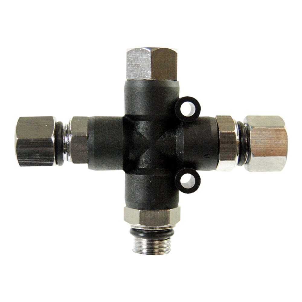 3-Way Airbrush Air Hose Splitter Manifold with 1/8&#x22; Fittings and Plugs