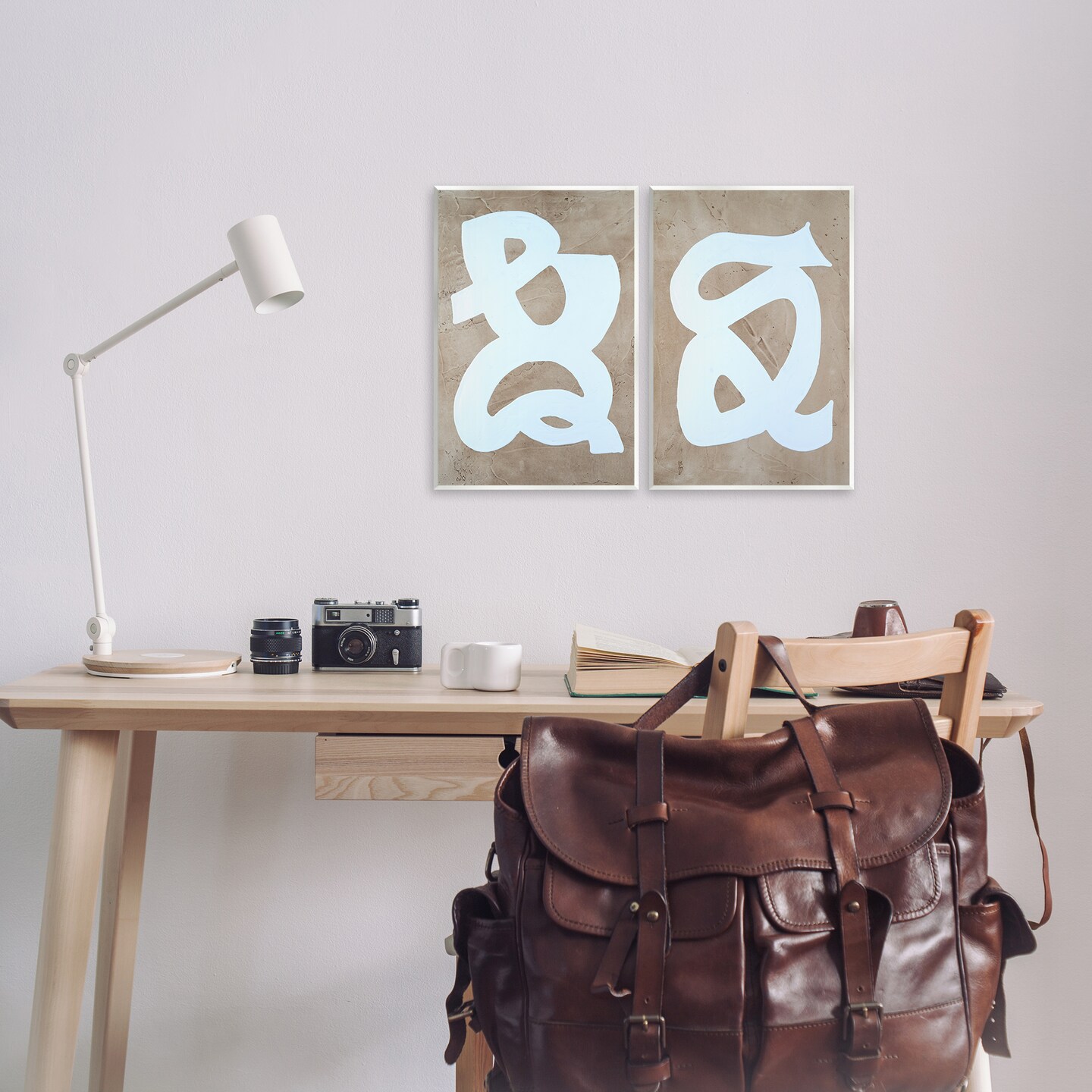 Stupell Industries Abstract Squiggle Line 2 pc Wall Plaque Art Set Design by Vanna Lam