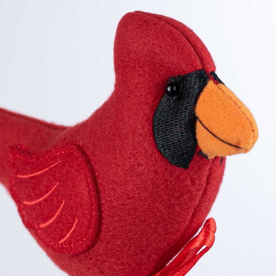 15" Cardinal Pick -Festive Christmas Floral Accent | Holiday Decor