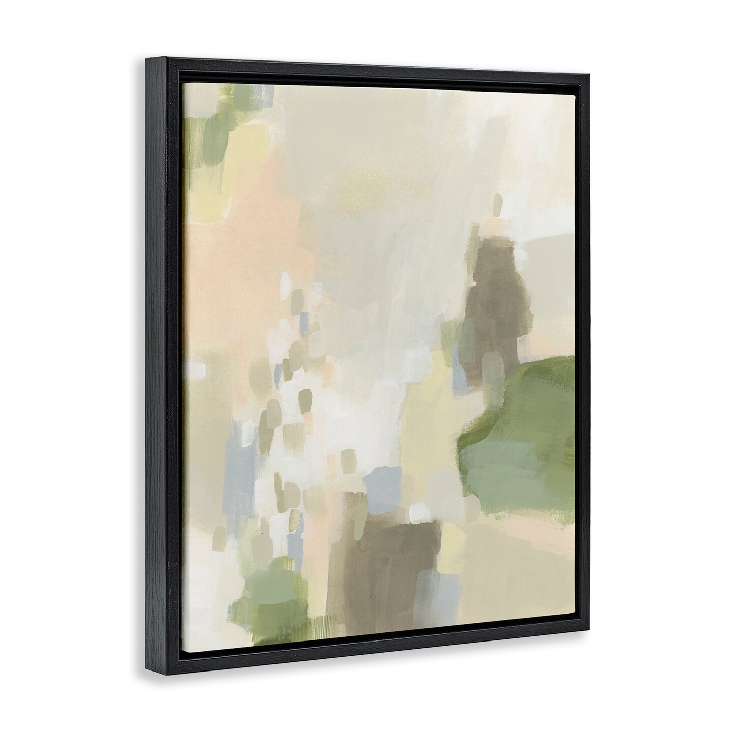 Stupell Industries Muted Beige & Green Framed Floater Canvas Wall Art Design by Joris Hoefnagel