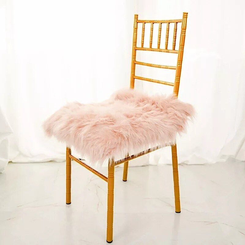 20x20-Inch Faux Fur THROW Sheepskin RUG CHAIR CUSHION Home Decorations