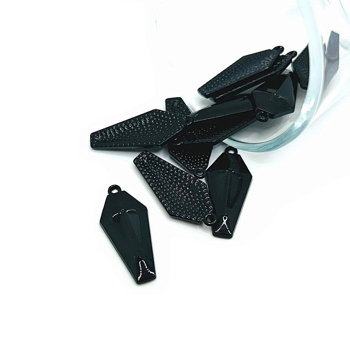 4, 20 or 50 Pieces: Black Vampire Coffin Charms