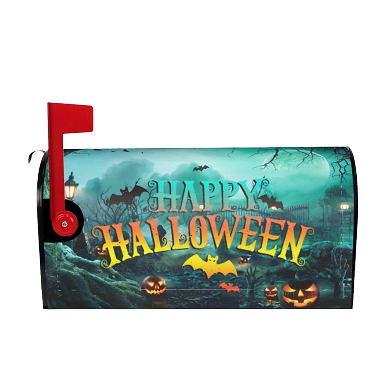 Mailbox Cover Halloween Themed Magnetic Mailbox Wrap Colorful Gothic Mailbox Sleeve For Garden Yard Home Outdoor Decor