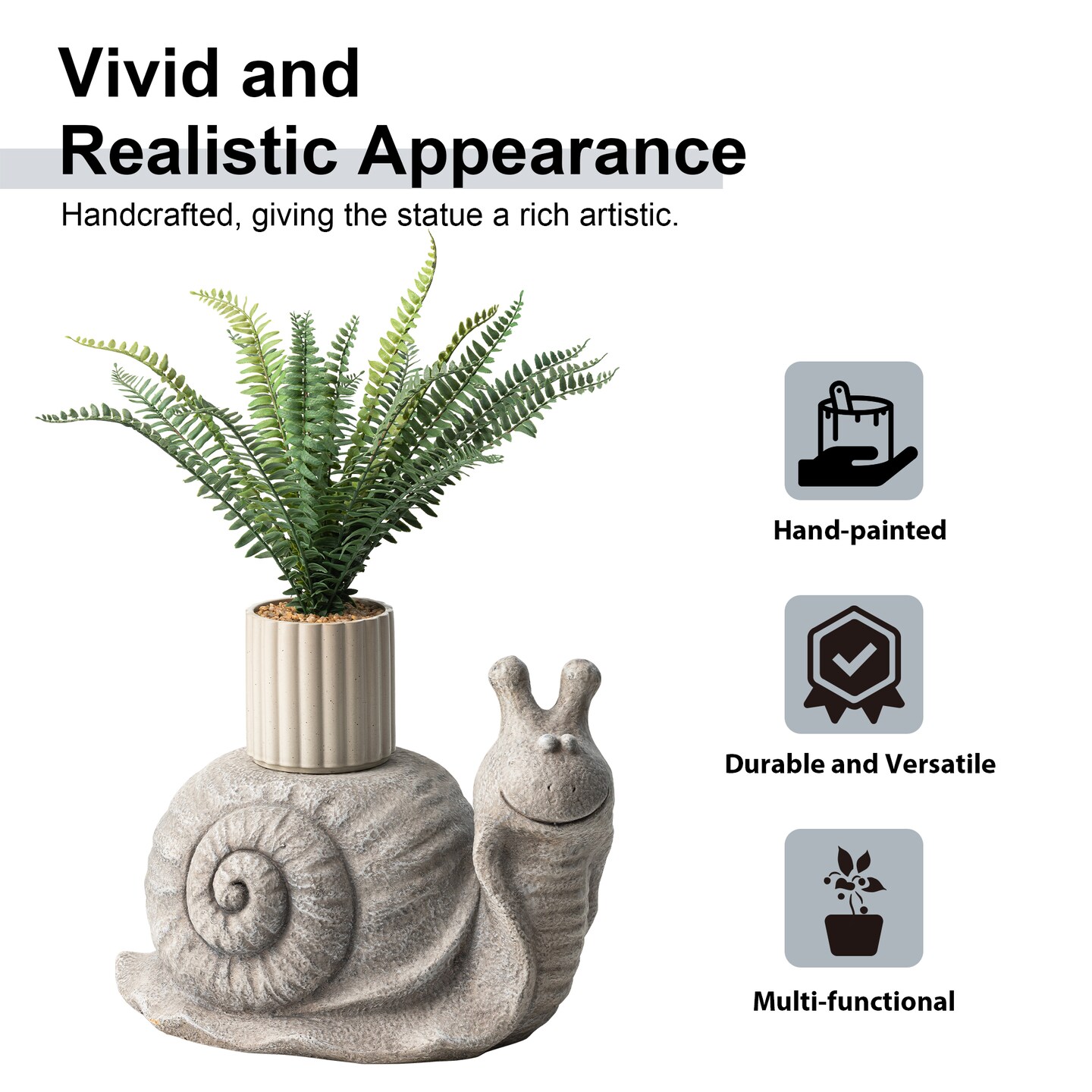 MGO Snail/Frog Garden Statue or Planter Stand