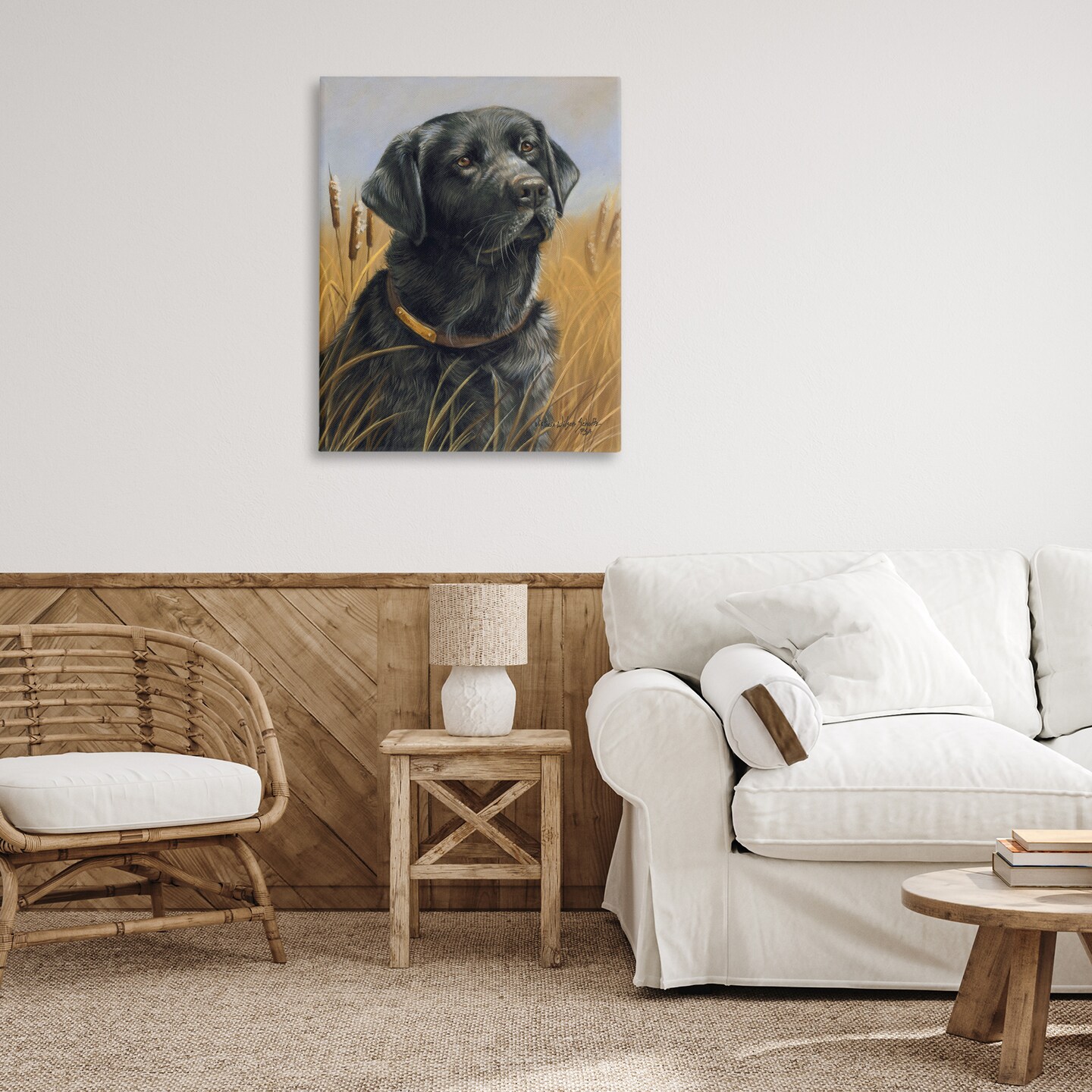 Stupell Industries Black Lab in Nature Canvas Wall Art Design by Victoria Schultz