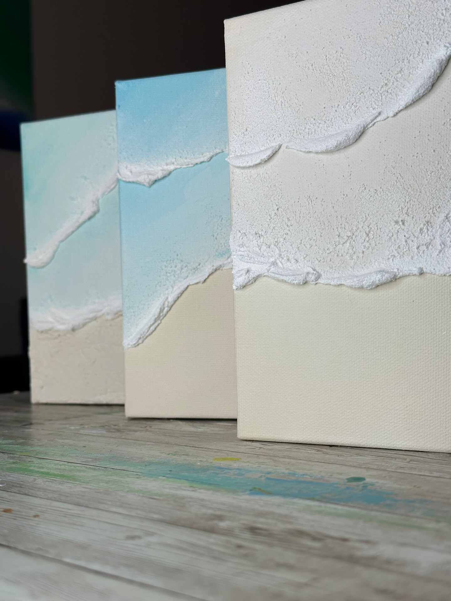 Textured Beach | Waves painting | For Beginners