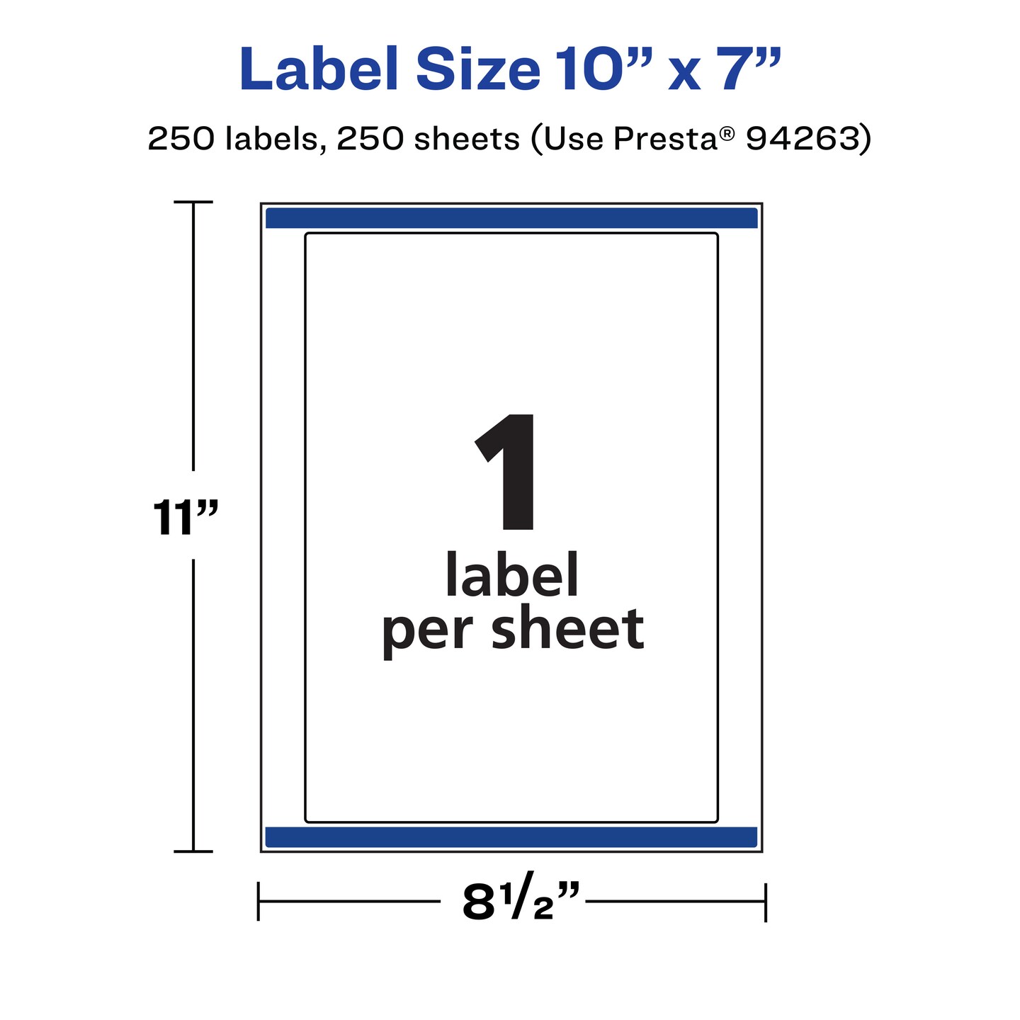 Avery Matte White Rectangle Labels, 10&#x22; x 7&#x22;