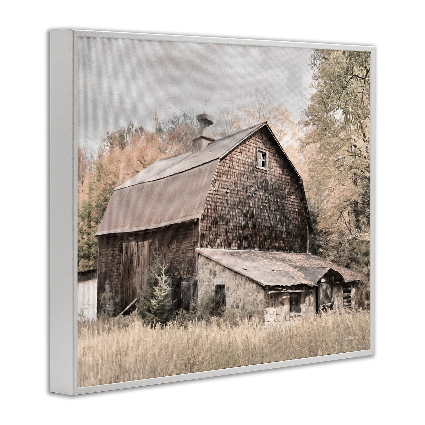 Stupell Industries Beige Rustic Barn Framed Giclee Wall Art Design by Lori Deiter