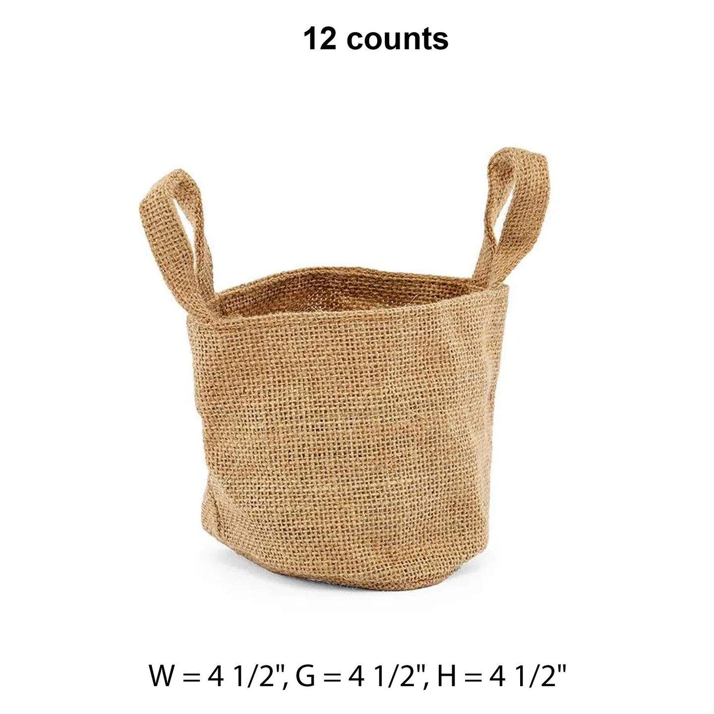Small Burlap Basket 4.5&#x22; x 4.5&#x22; x 4.5&#x22; Charming and Durable