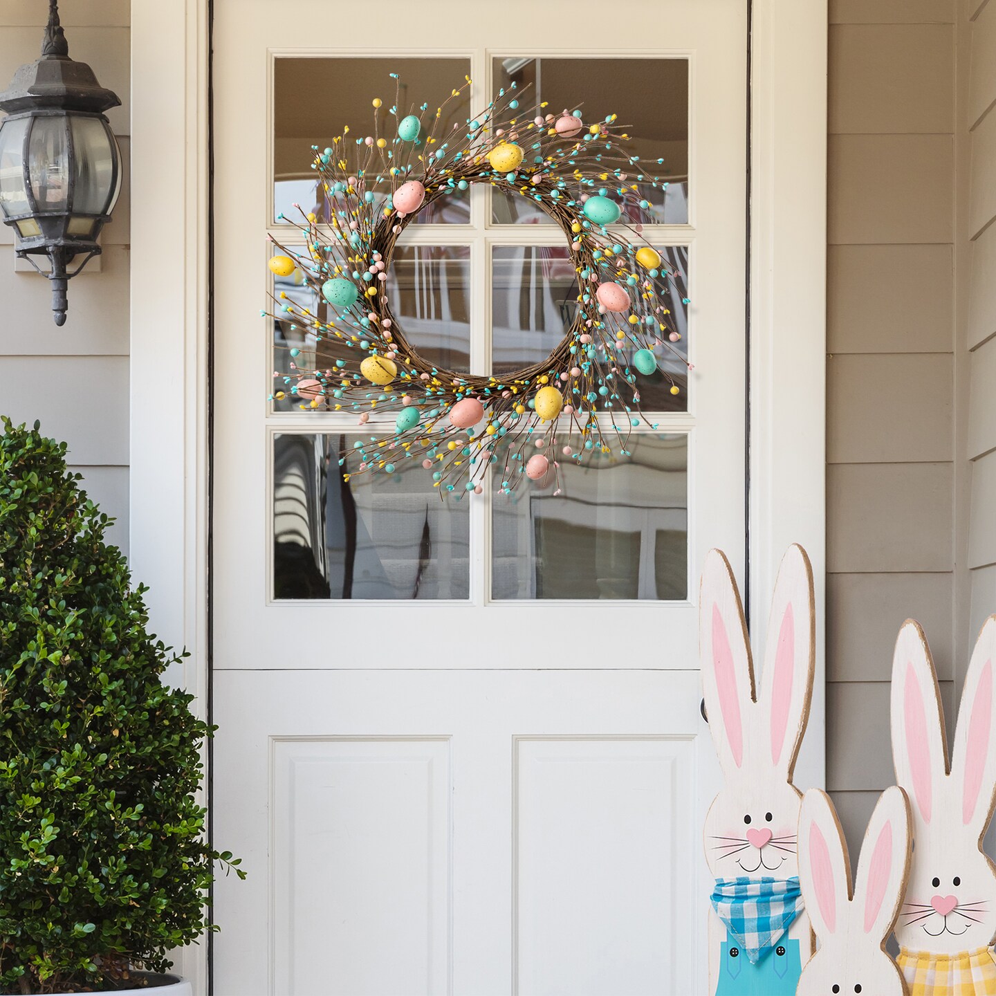 Set of 2 22&#x22;D Easter Decor Egg Wreaths