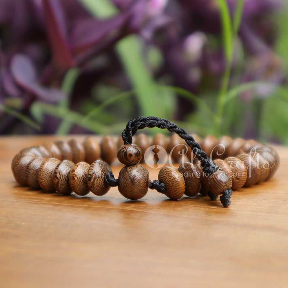 Beaded Bracelet Tasbih - Adjustable Size 9x6mm Saucer-shaped Beads