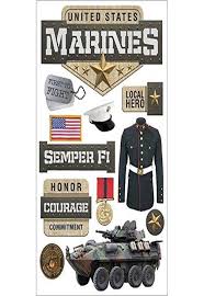 Paper House United States Marines Dimensional Stickers