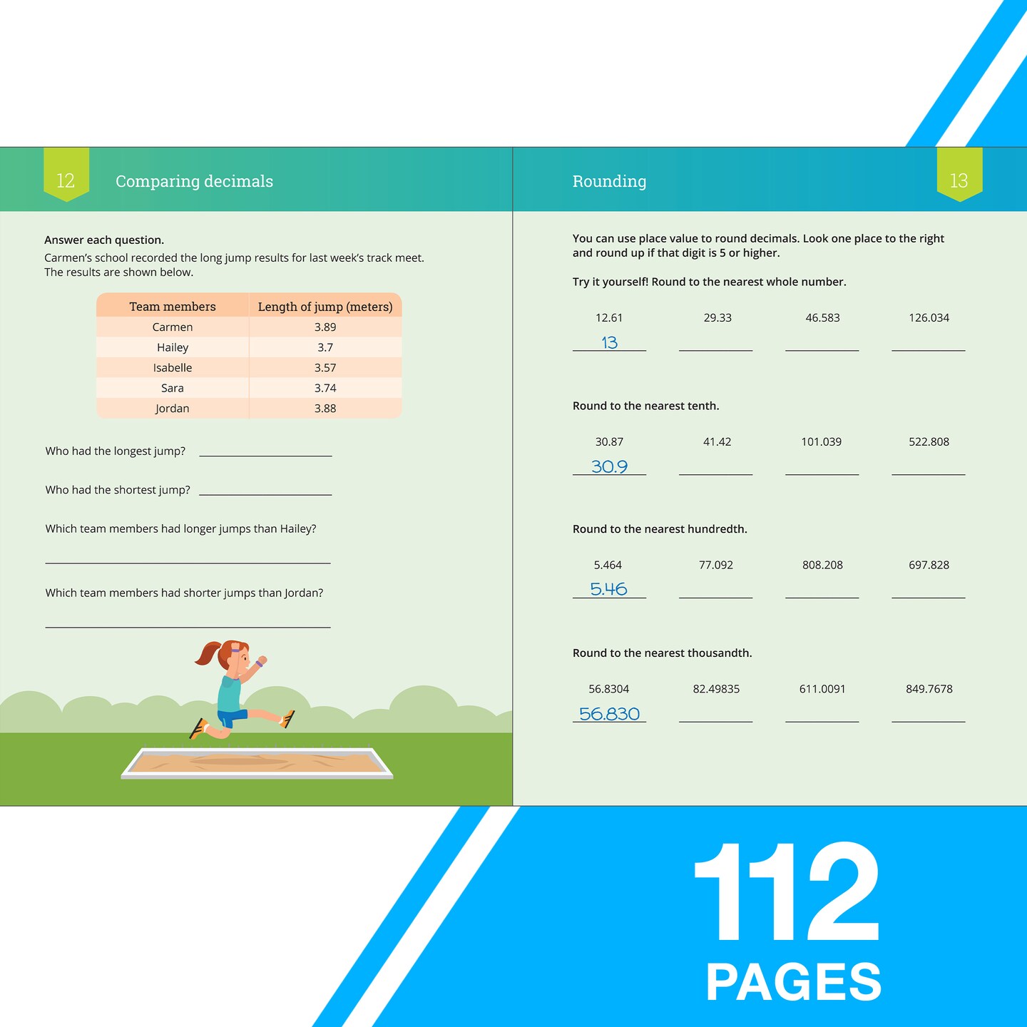 IXL Decimals 5th Grade Math Workbooks, Mathematics Book for Kids Age 10-11 Covering Comparing, Addition, Subtraction, Multiplication, and Division Problems