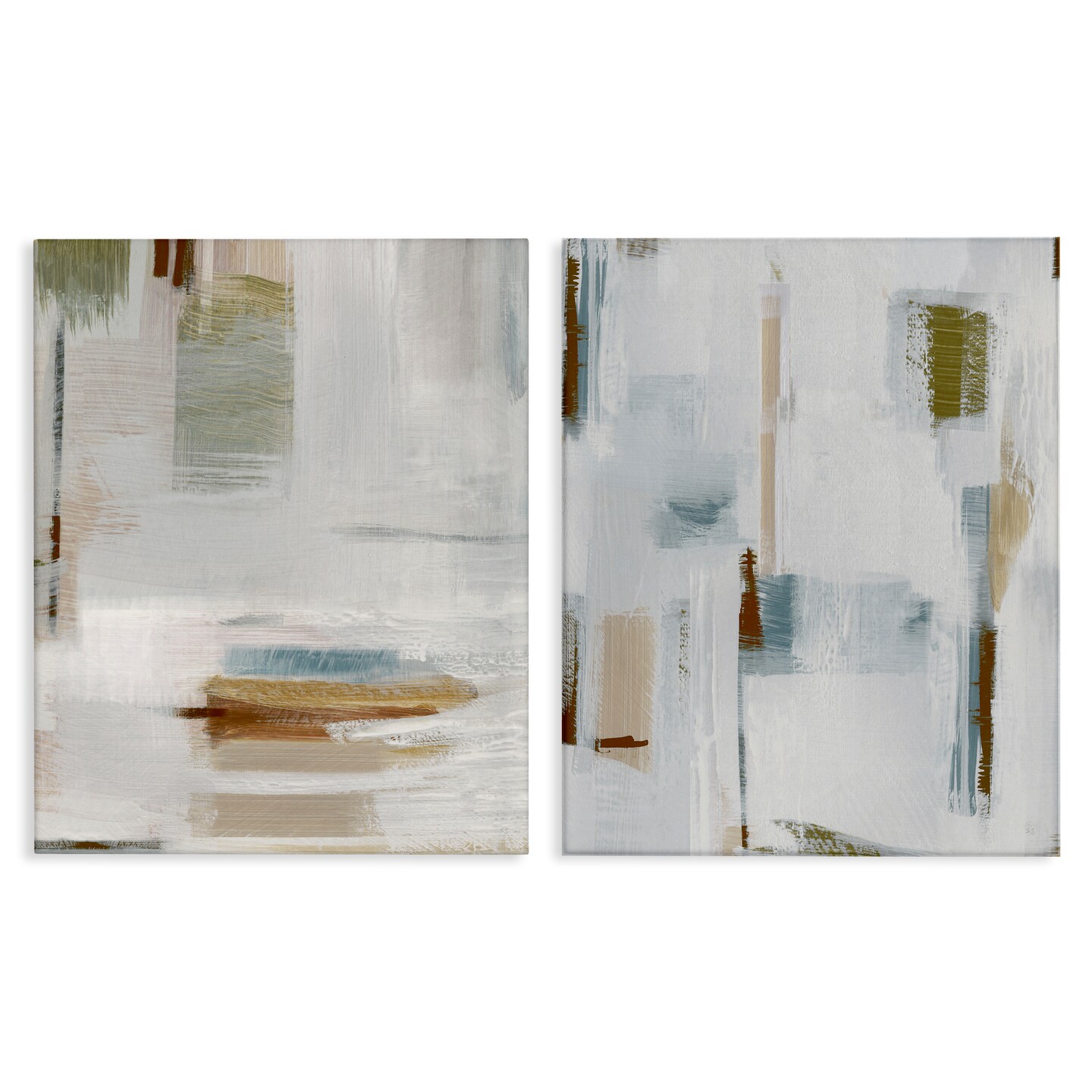 Stupell Industries Sophisticated Soft Abstraction 2 pc Canvas Wall Art Set Design by Susan Jill