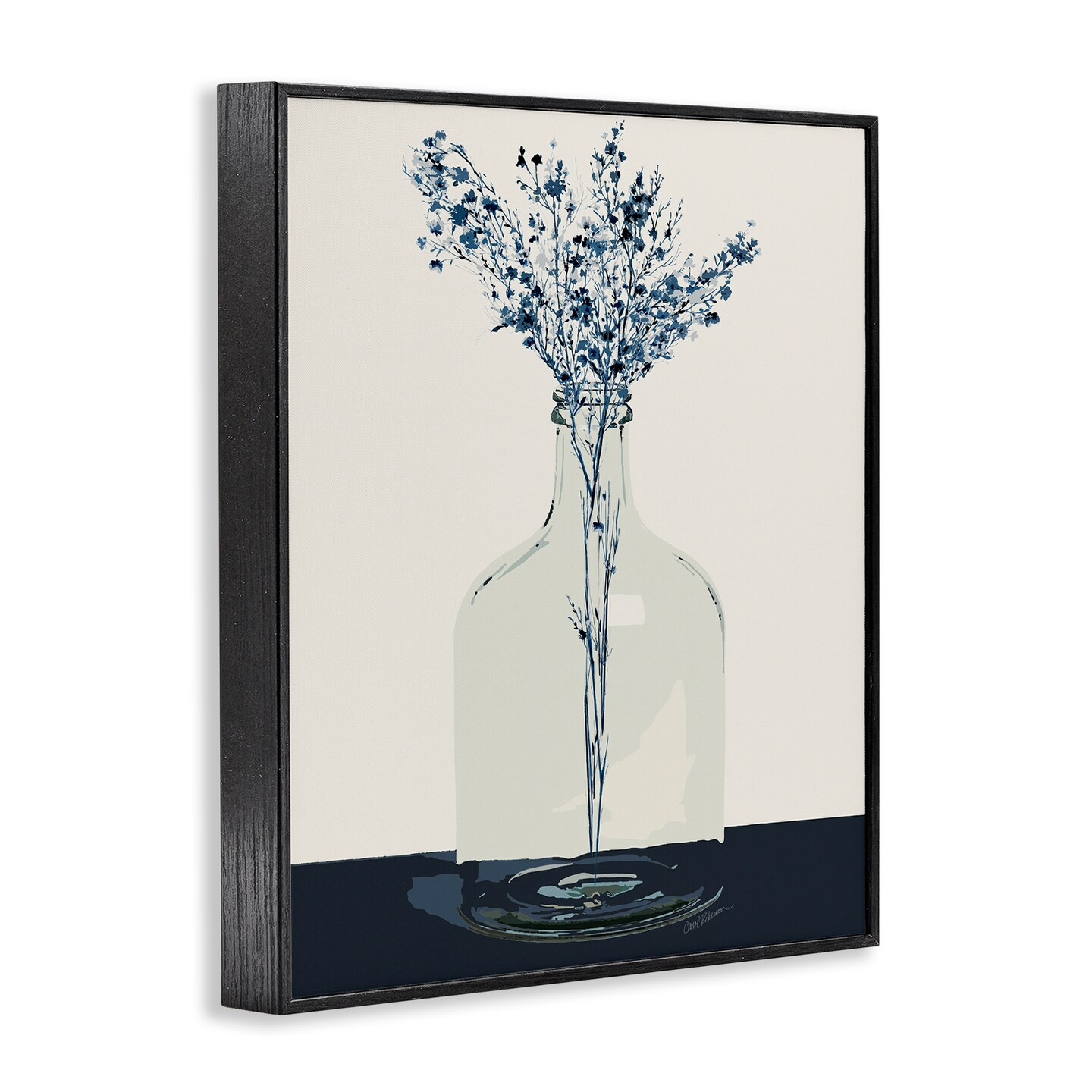 Stupell Industries Wildflowers in Glass Vase Framed Giclee Wall Art Design by Carol Robinson