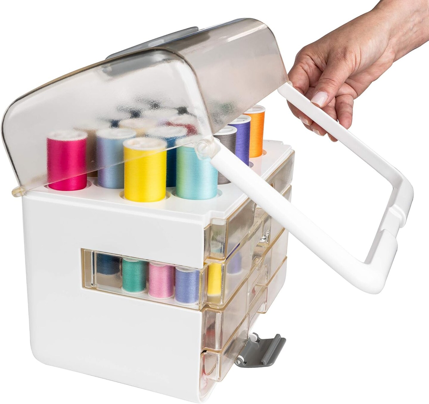 3-Tier Rolling Utility Cart with Drawer,Multifunctional Storage Organizer with Plastic Shelf &#x26; Metal Wheels,Storage Cart for Kitchen,Bathroom,Living Room,Office,White