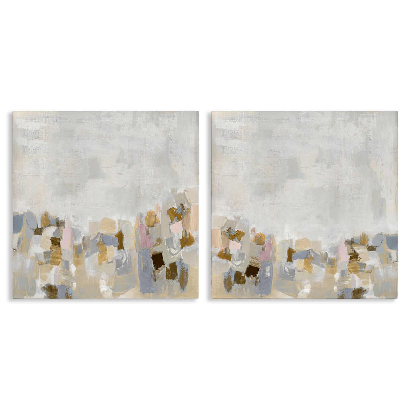 Stupell Industries Gray Subtle Abstract 2 pc Canvas Wall Art Set Design by Rachel Springer