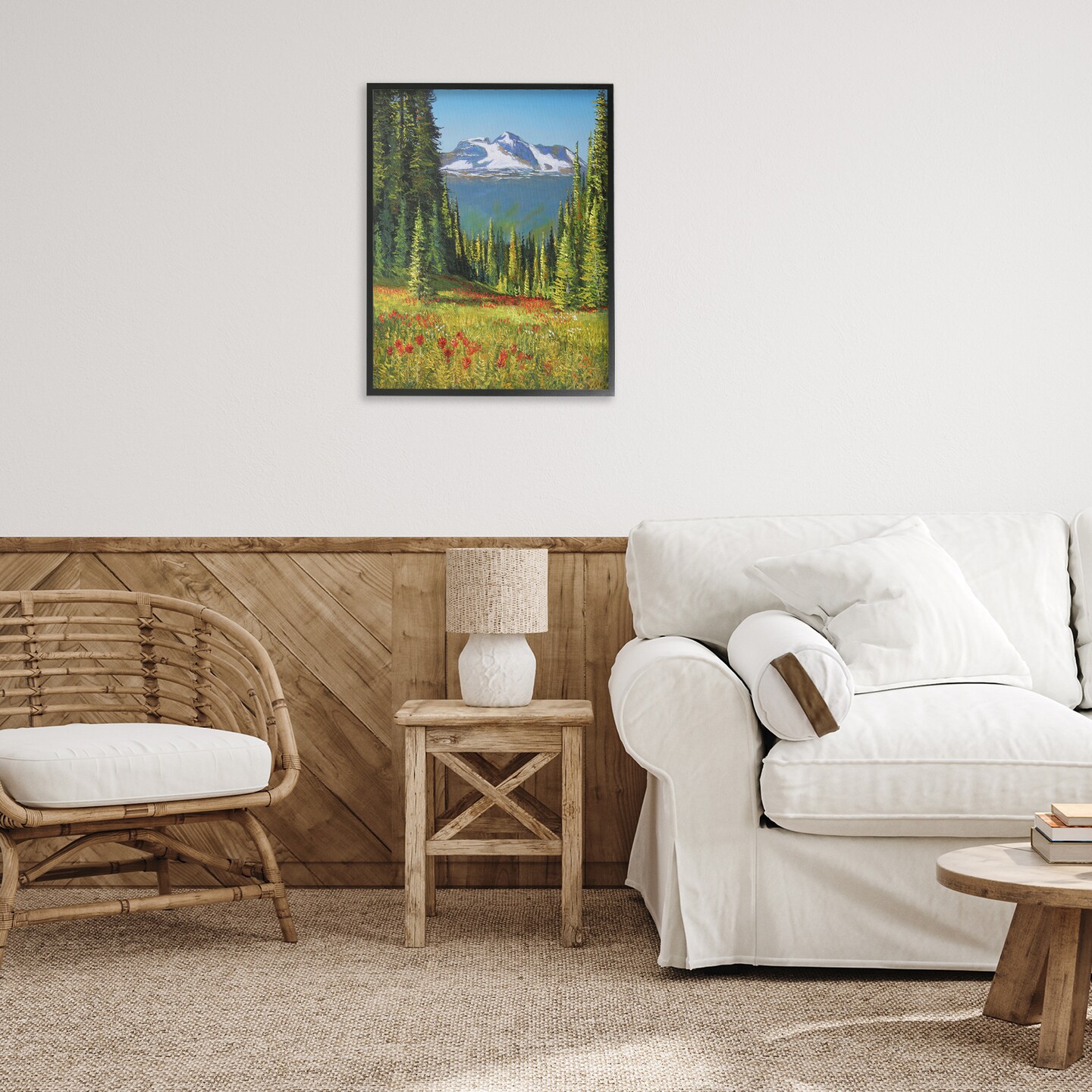 Stupell Industries Alpine Valley Meadow Framed Giclee Wall Art Design by Andrew Kiss
