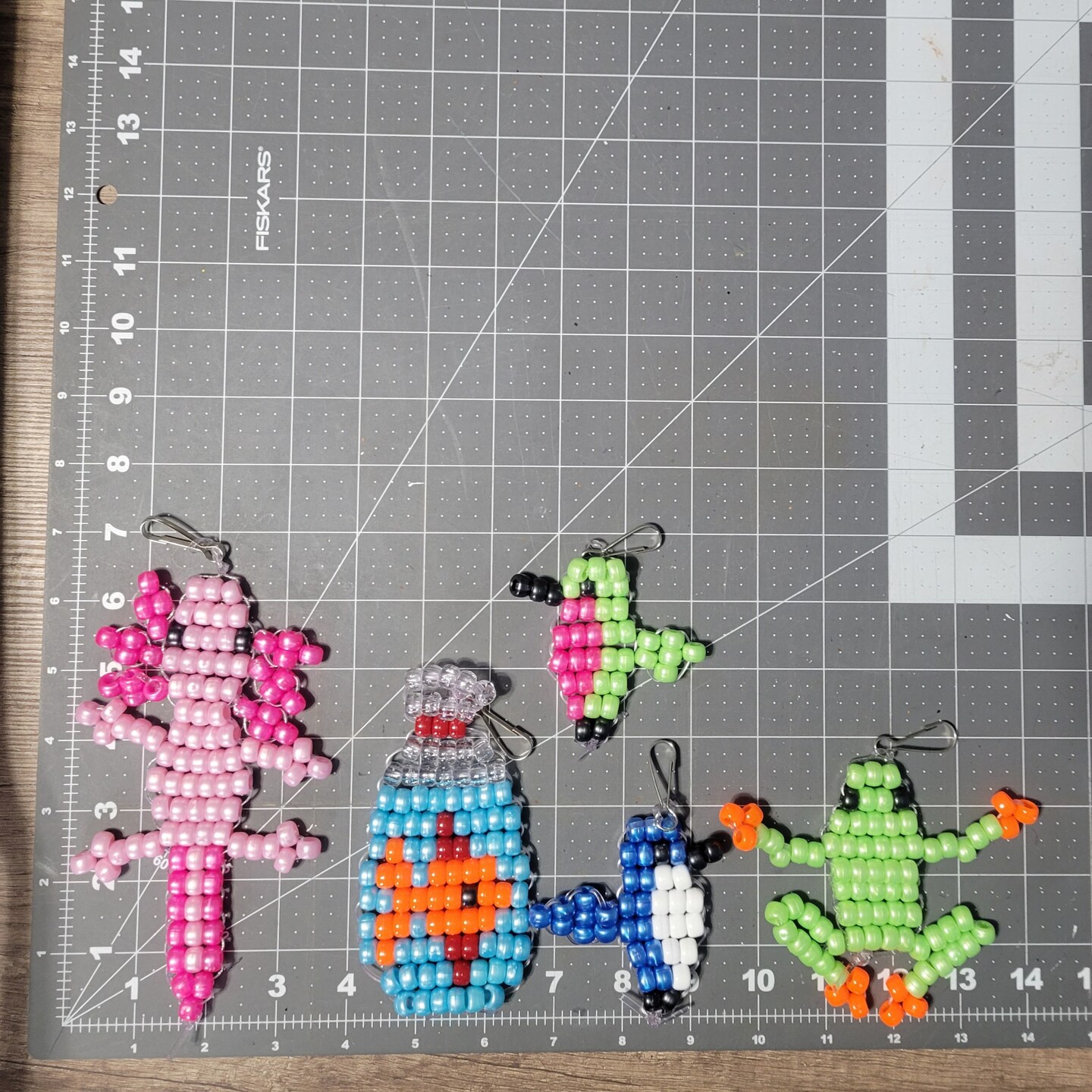 Ink and Trinket Kids Axolotl Bead Animals, Pony Bead Crafts