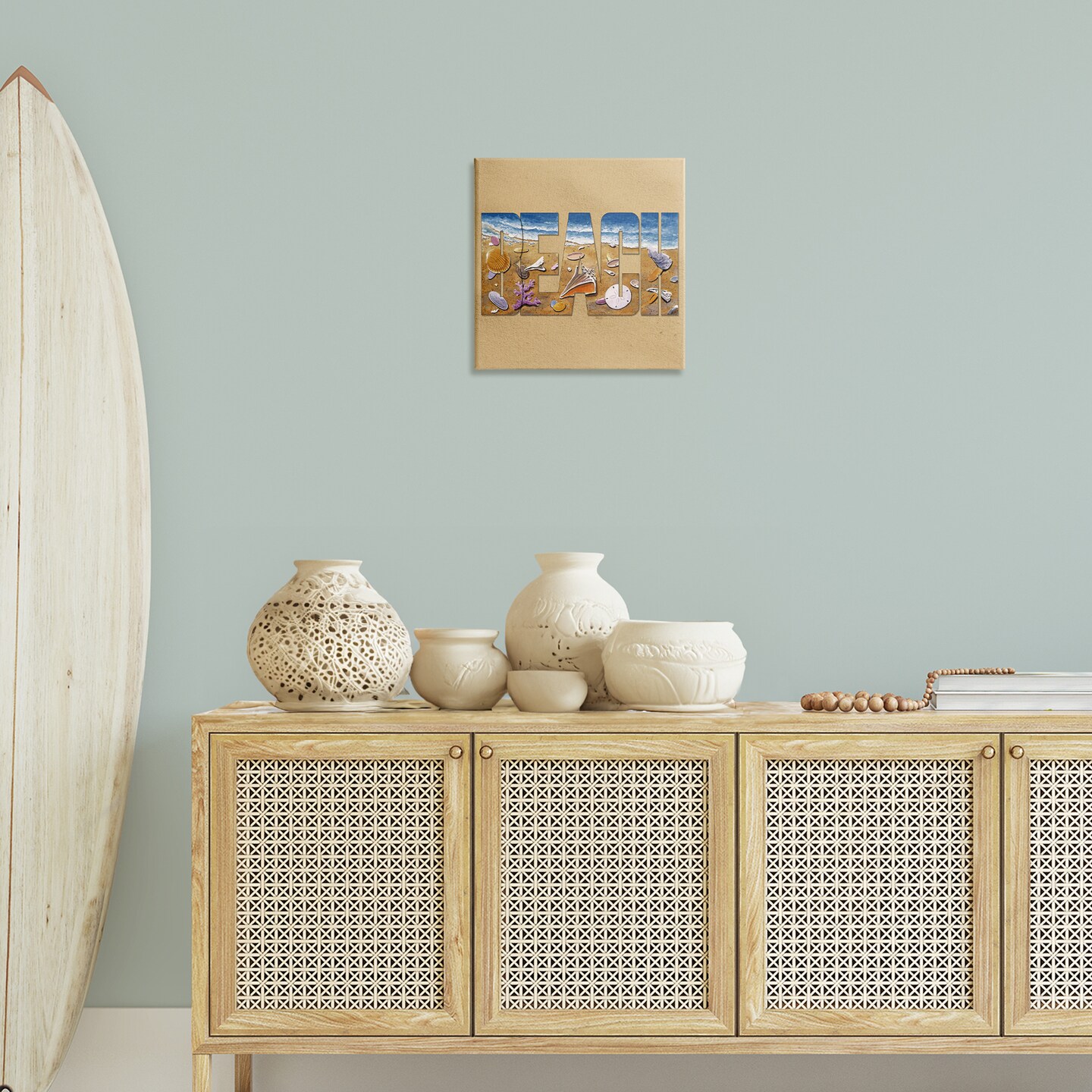 Stupell Industries Beach Letters Outline Canvas Wall Art Design by Art Brands Holdings, LLC.