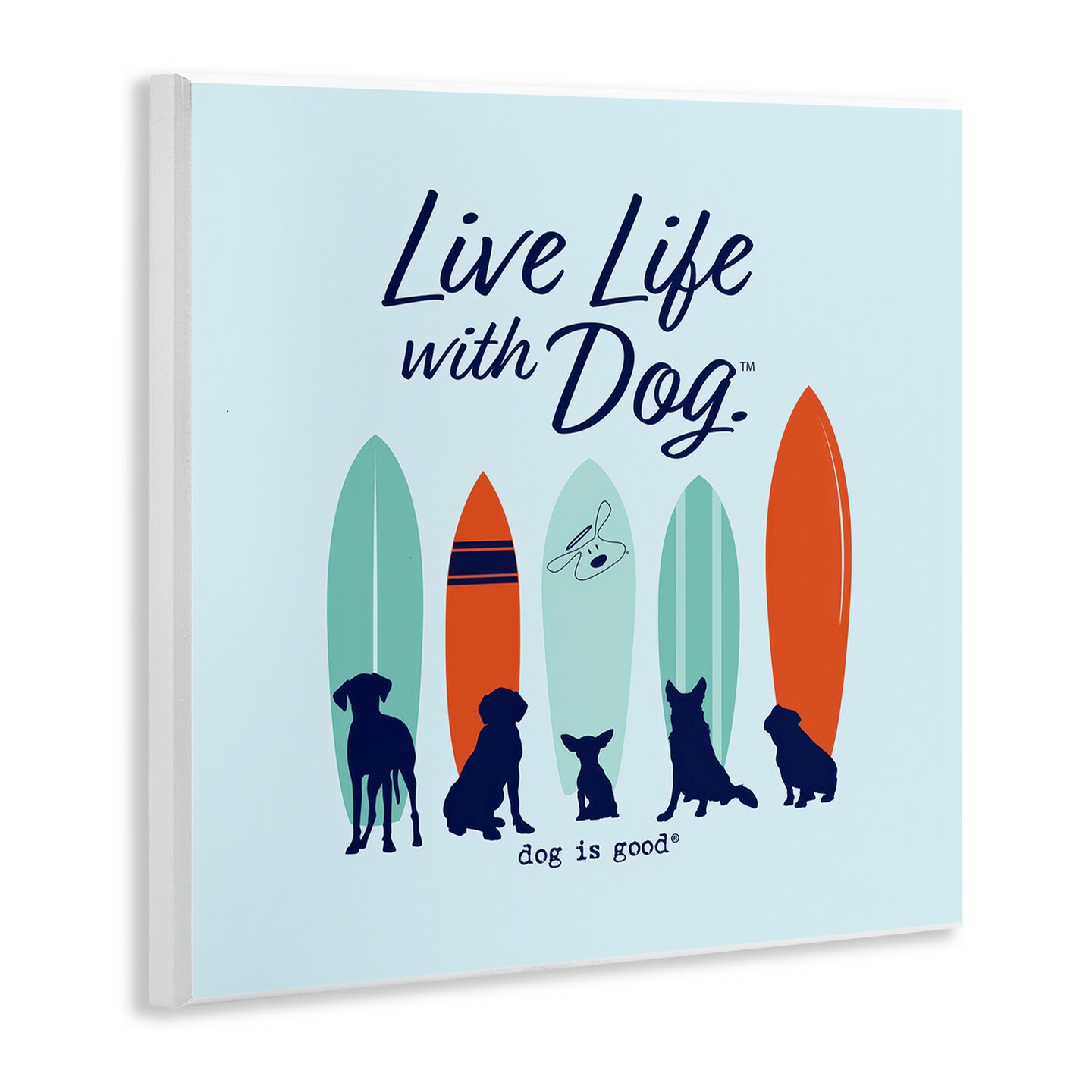 Stupell Industries Surfboards &#x26; Dogs Phrase Wall Plaque Art Design by Dog Is Good