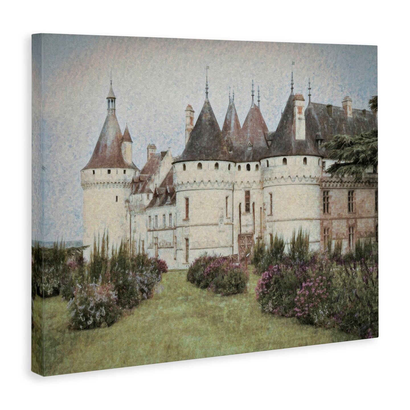 Stupell Industries French Castle Landmark Canvas Wall Art Design by Graffi*tee Studios