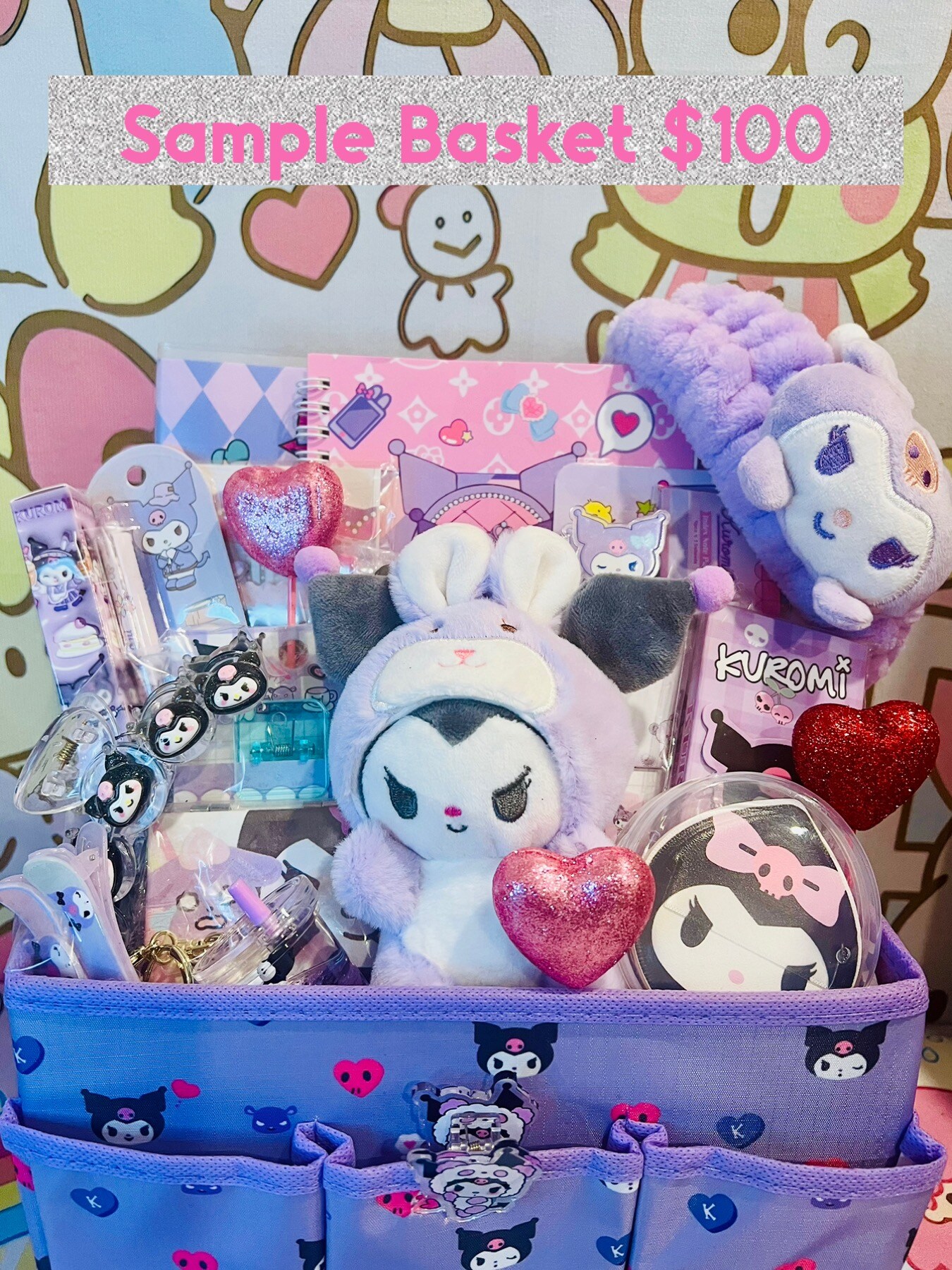 Personalized Custom Gift Basket Hello Kitty Cinnamoroll Kuromi Melody Pochacco Birthday Christmas Valentine Graduation Any Occasion product 4