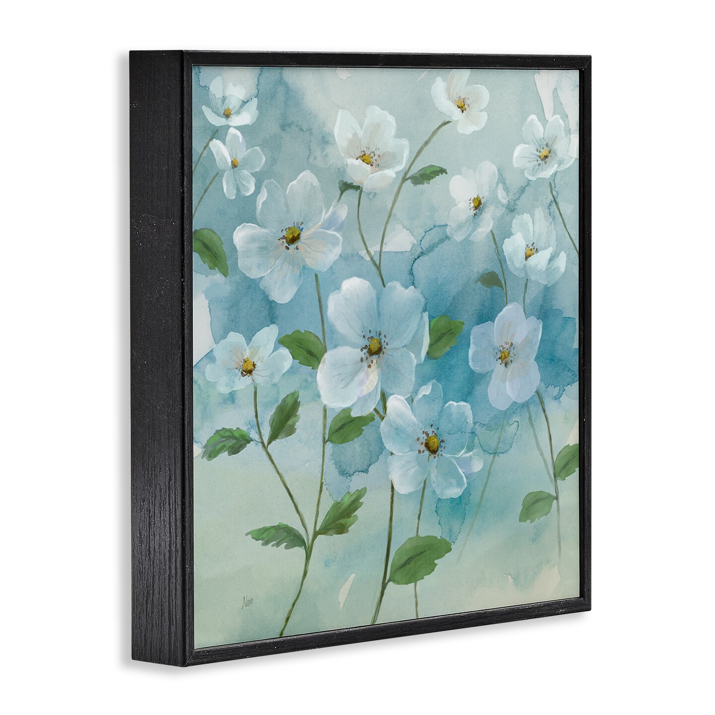 Stupell Industries Bountiful White Flowers Framed Giclee Wall Art Design by Nan