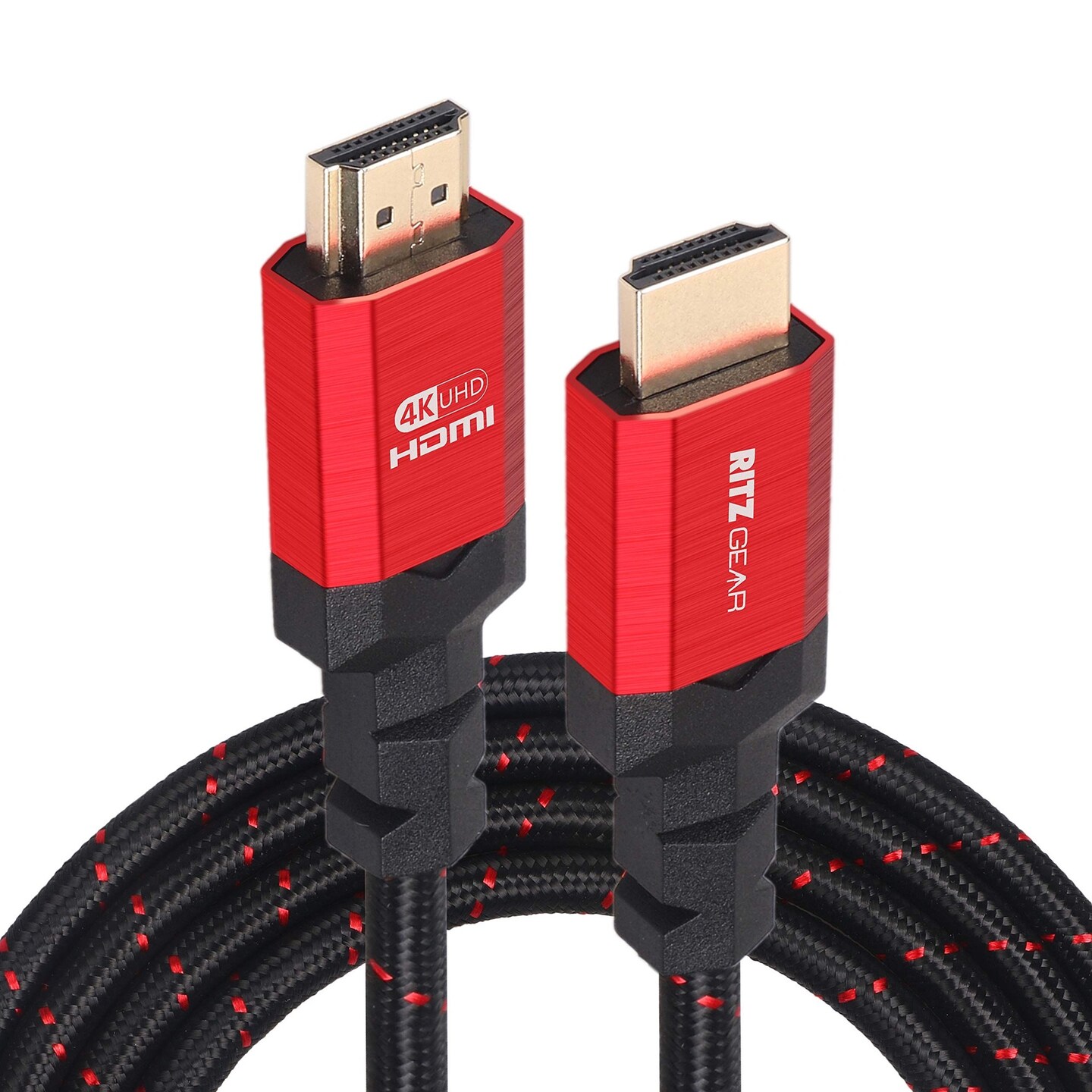 RitzGear 1 ft. 4K HDMI Cable, High Speed 18 Gbps HDMI to HDMI Cable, 3-Pack