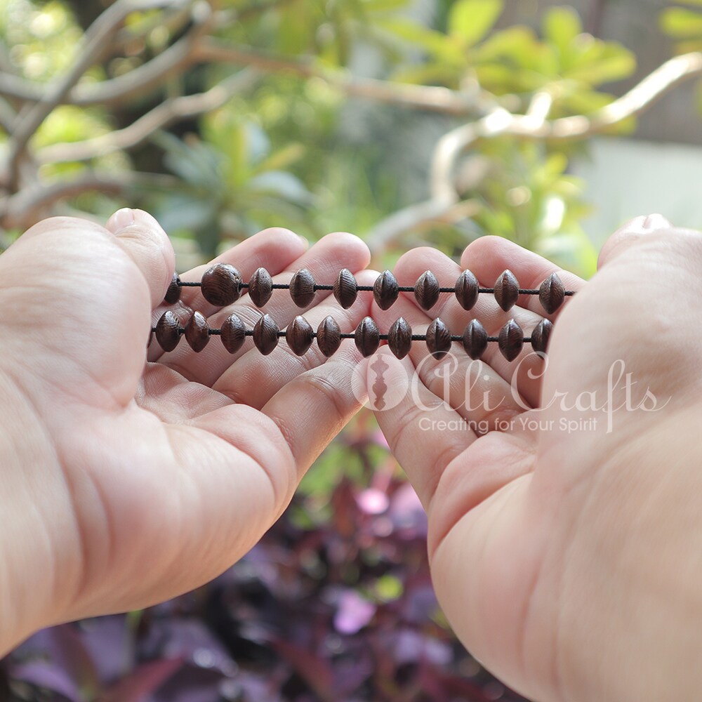 Beaded Bracelet Misbaha - Adjustable Saucer-Shaped Size 6mm