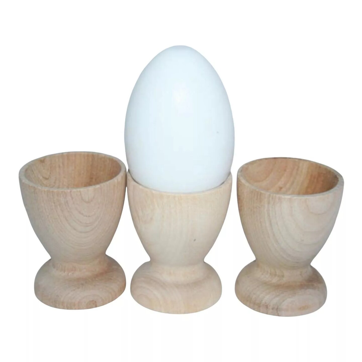 Kitcheniva 25 Pcs 2-1/8" Unfinished Wood Egg Cup Holder Easter Egg Decor Crafts