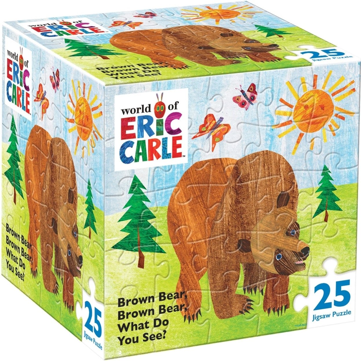 Eric Carle Brown Bear 25 Piece Jigsaw Puzzle 10X10 For Ages 3 And Up