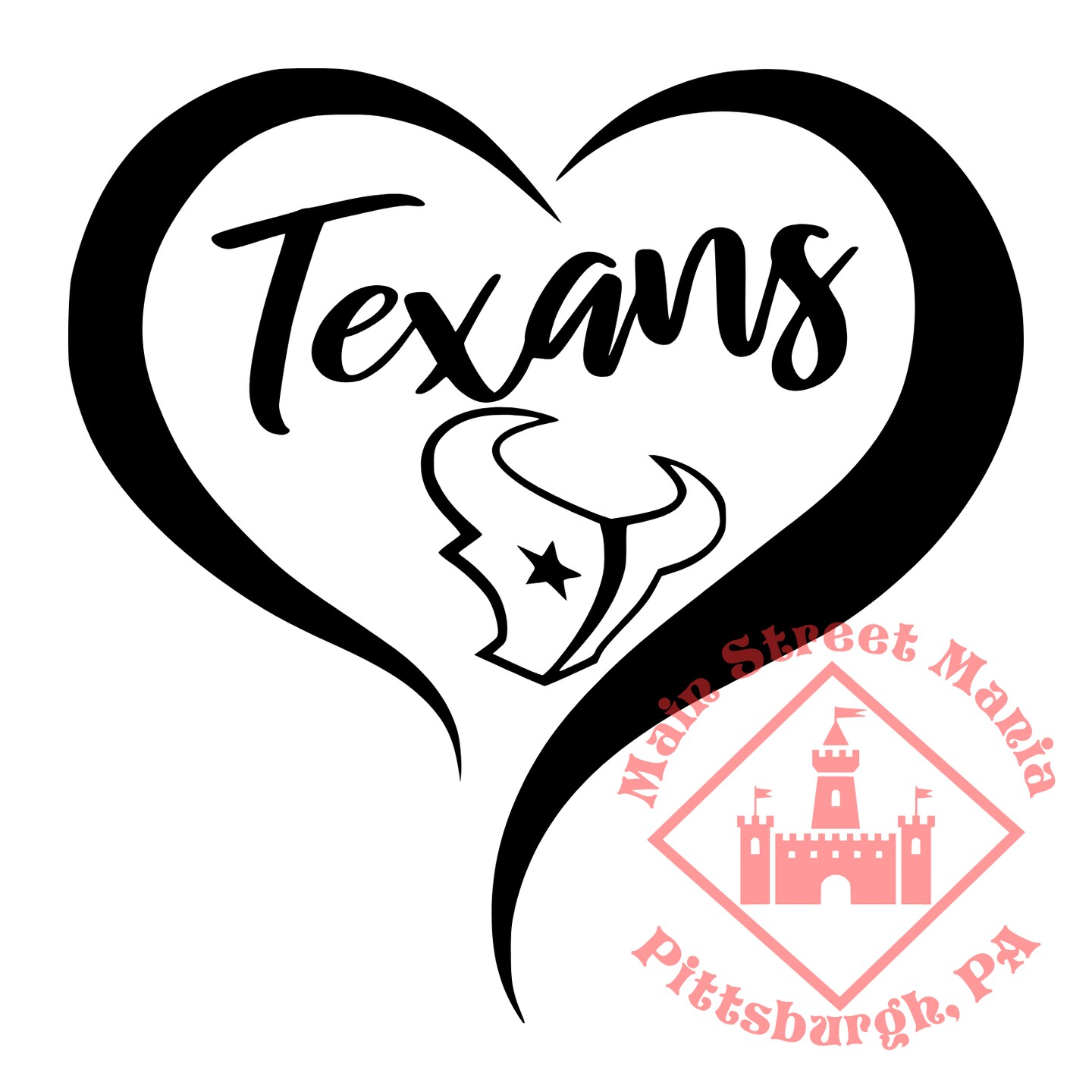 Texans Heart Sticker Decal - image8