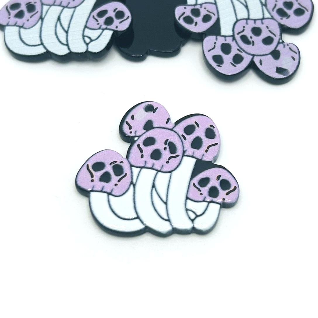 1, 4 or 20 Pieces: Acrylic Creepy Mushroom Charms