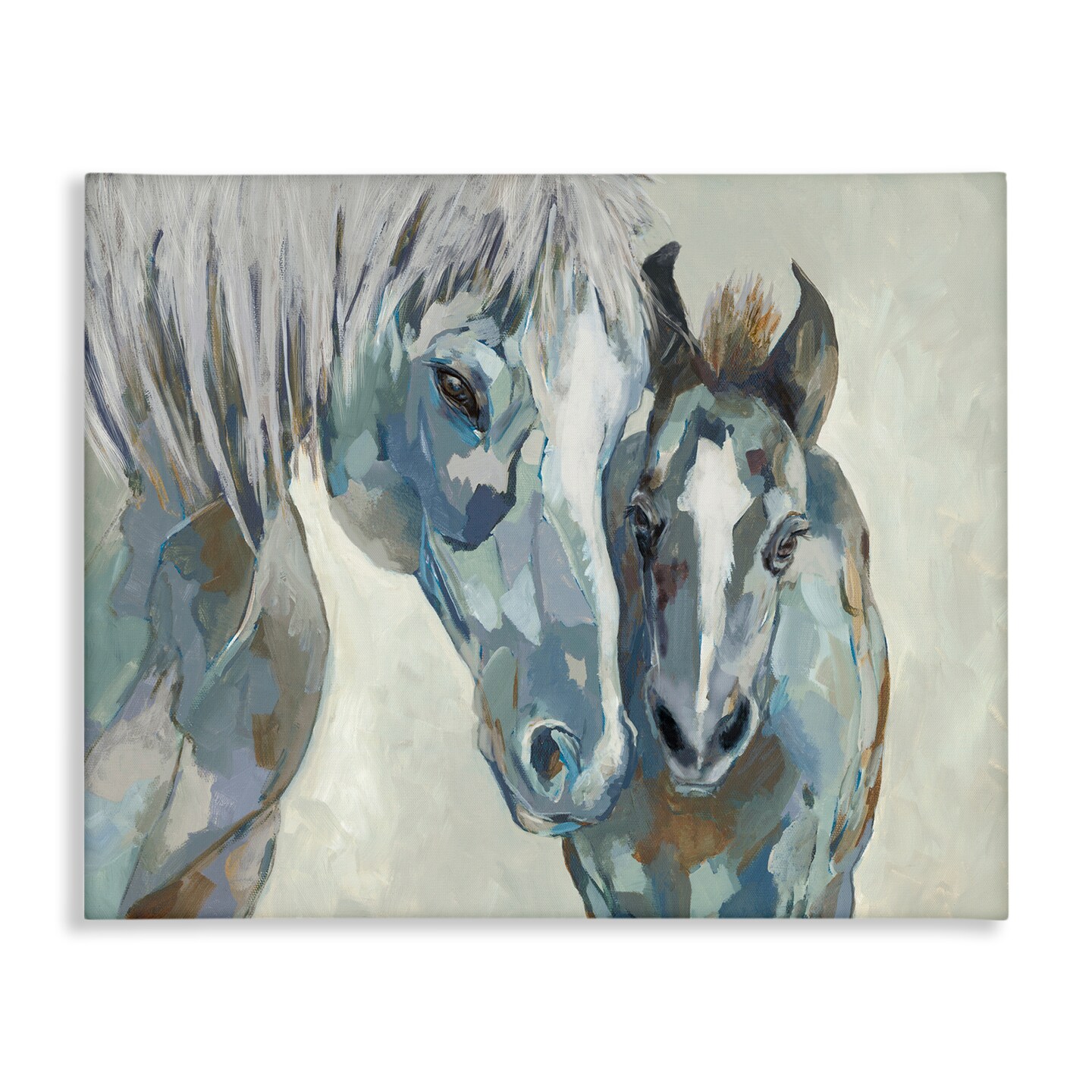 Stupell Industries Grey Horse & Foal Canvas Wall Art Design by Jacob Q