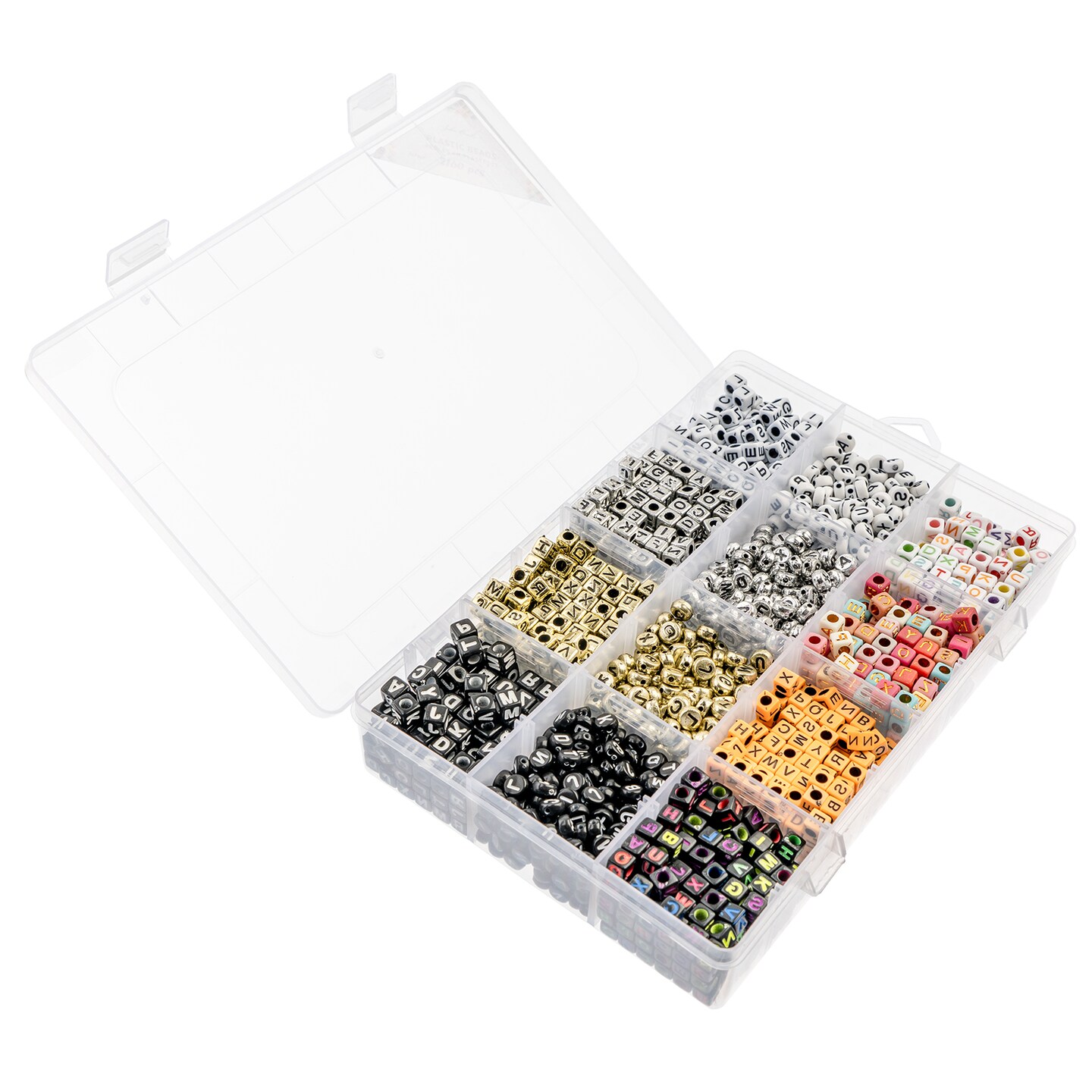 John Bead Assorted Plastic Alphabet Jewelry Making Beads Box