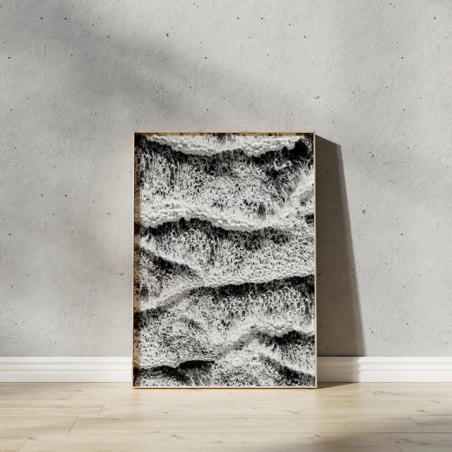 Beach Noir Black &#x26; White Wall Art Kit