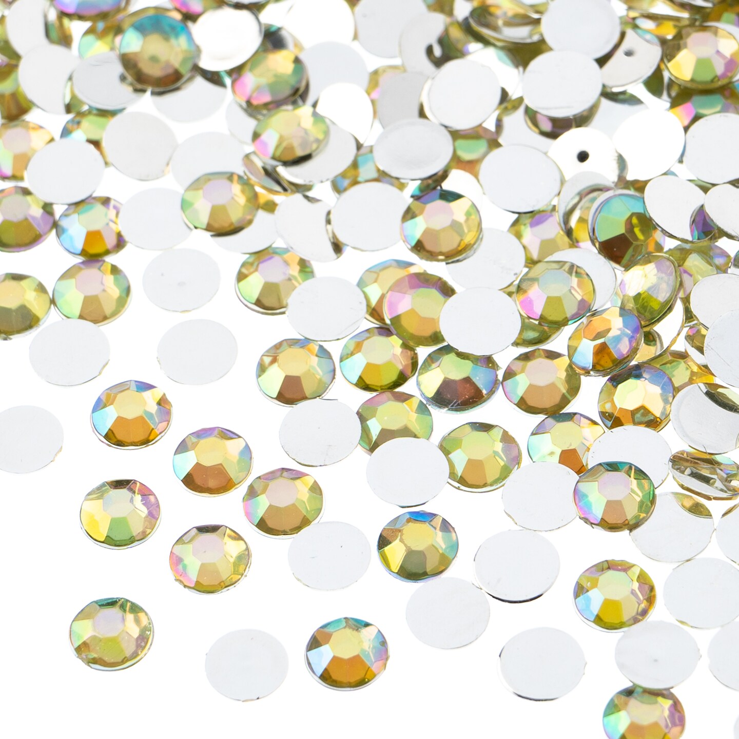 John Bead 6mm (SS28) Round Acrylic Flat Back Rhinestones, 1000pcs