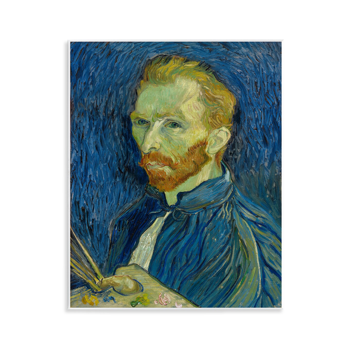 Stupell Industries Van Gogh Blue Self Portrait Wall Plaque Art Design by one1000paintings
