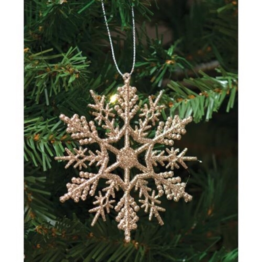 Glitter Snowflake Ornament 4&#x22;