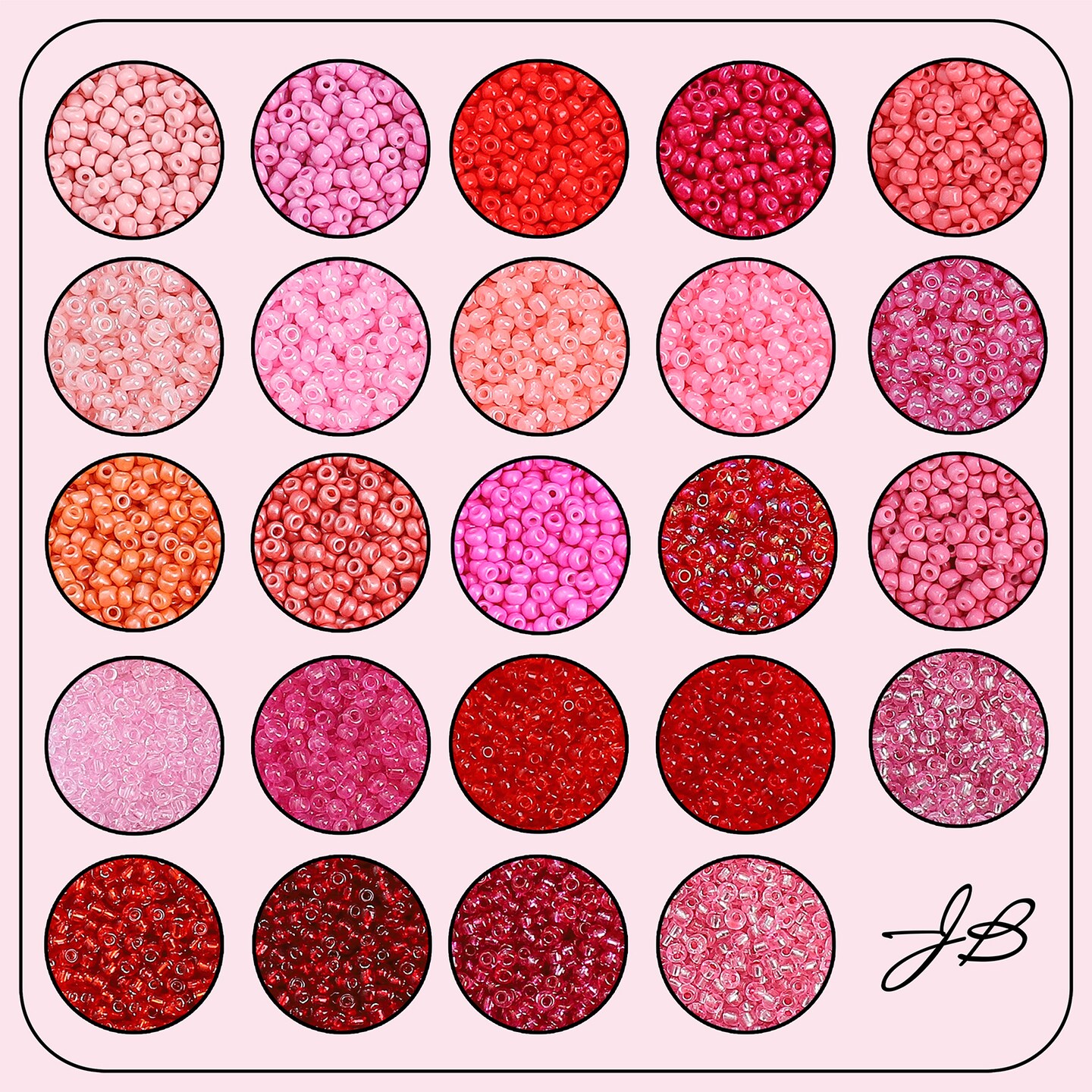 John Bead 12500pcs Assorted 24 Colors Glass Seed Beads 8/0 Jewelry Making Bead Box