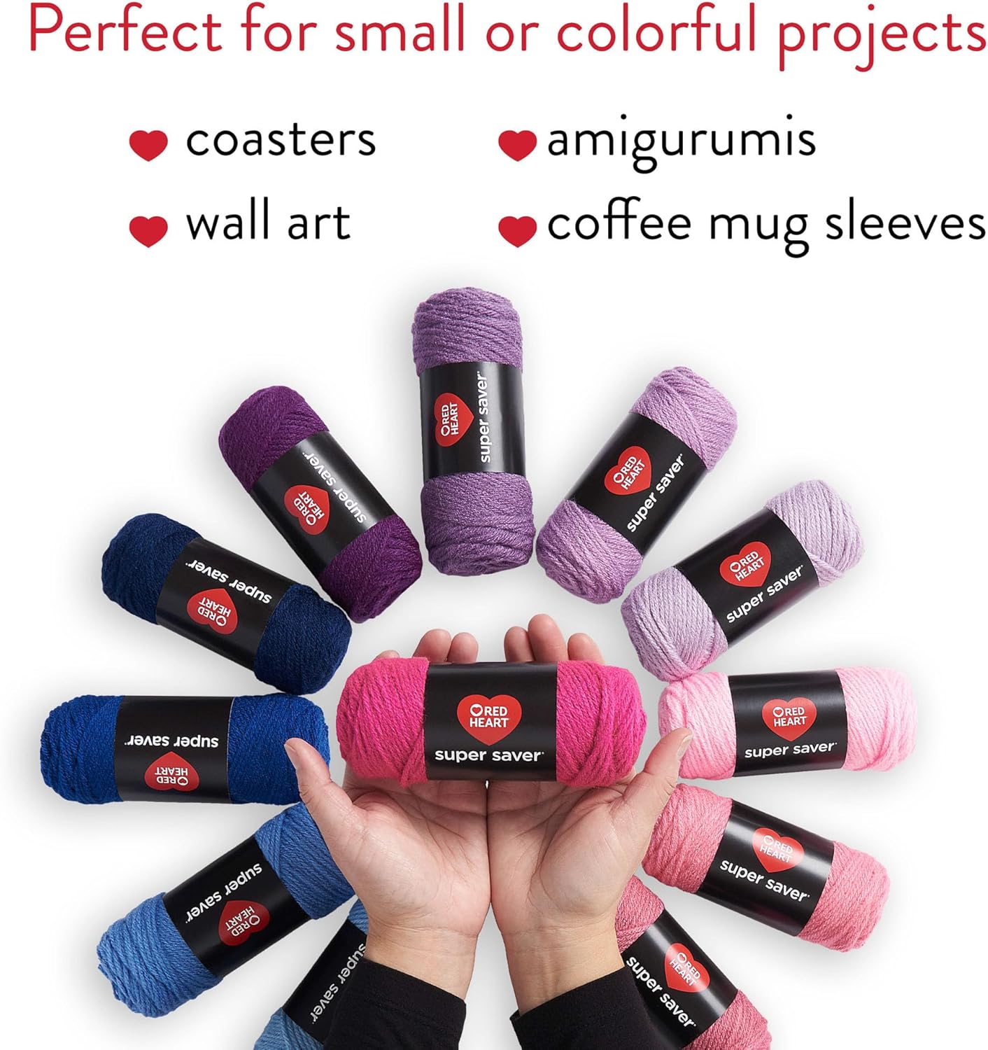 Super Saver Gradient Yarn Craft Kit – 12-Pack 50g / 1.7oz Medium #4 Worsted Acrylic Yarn, 12 Colors for Knitting, Crochet, Blankets, Sweaters & Amigurumi