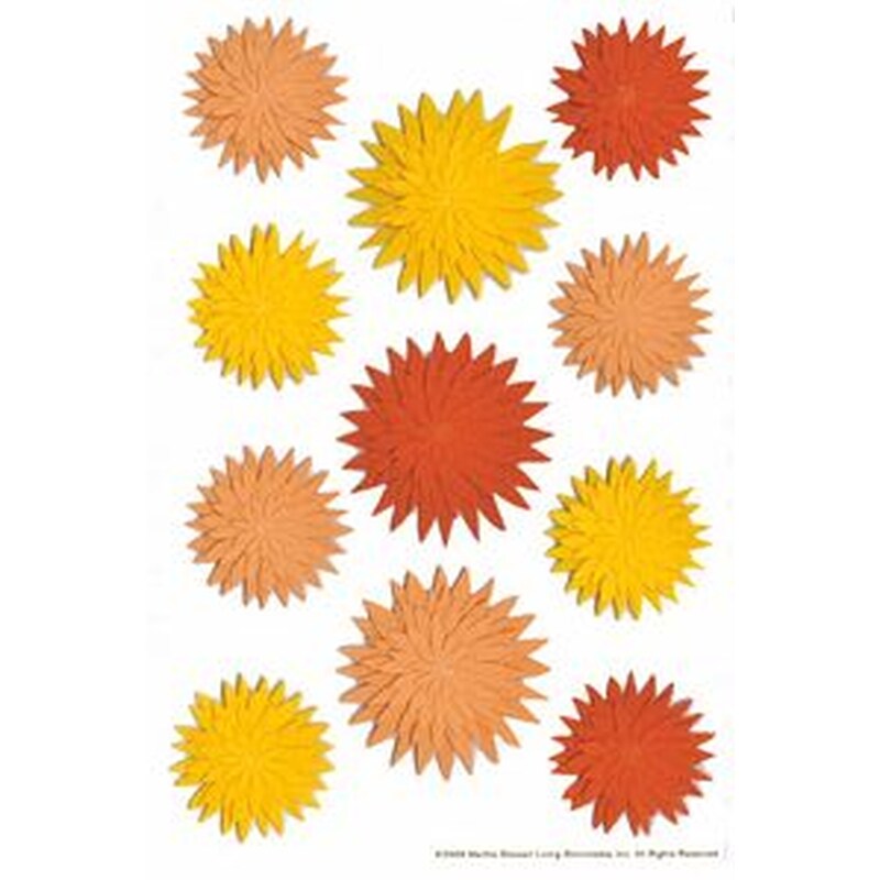 Martha Stewart Crafts Orange & Yellow Dahlia Dimensional Stickers