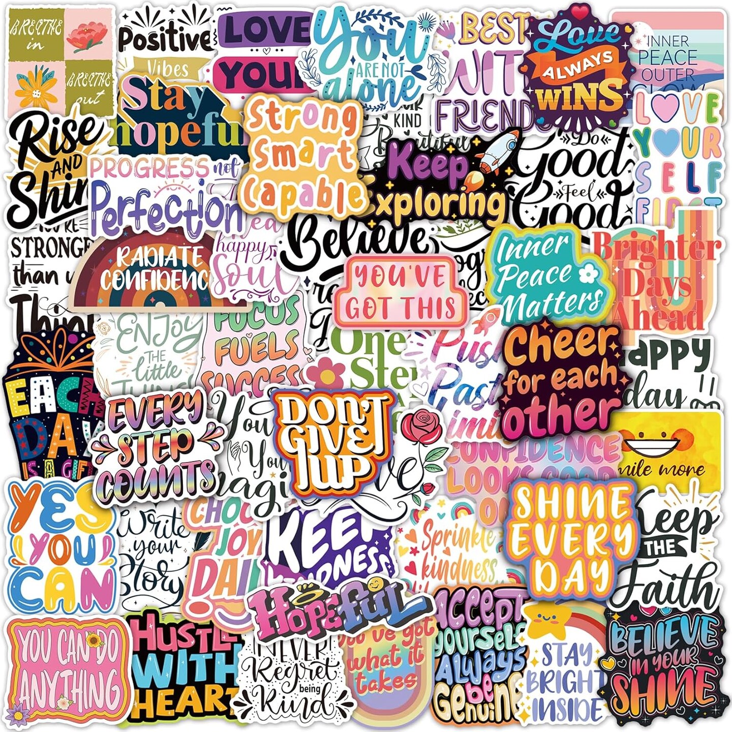 200PCS Motivational Vinyl Stickers – Inspirational Positive Affirmation ...