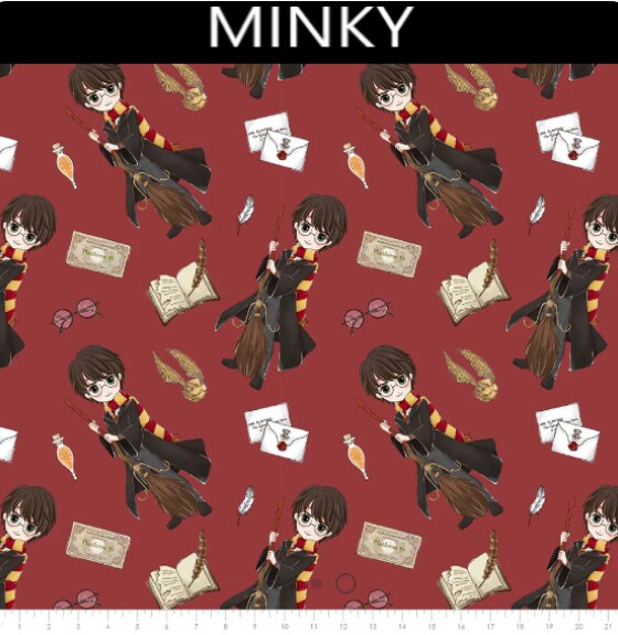 Licensed Warner Brothers Harry Potter Soft Magic Minky Fleece Fabric by the Yard