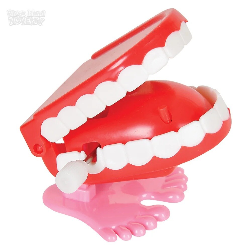 Walking Chattering Teeth Wind-Up Toys, Novelty Reward & Party Favor Toy, 12 Pack