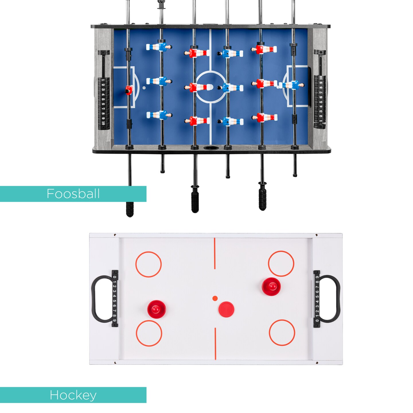 Best Choice Products 4-in-1 Multi Game Table, Childrens Arcade Set w/ Pool Billiards, Air Hockey, Foosball
